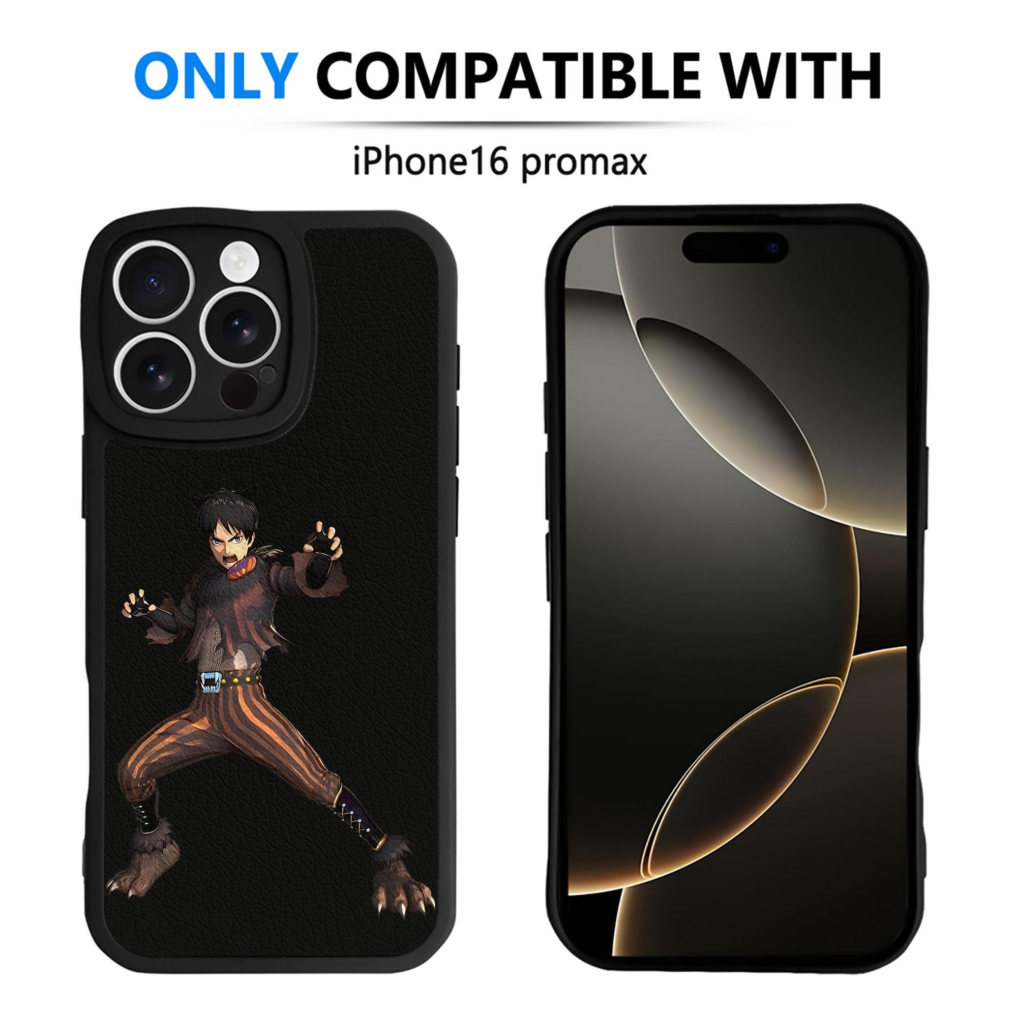 （画像用） 進撃の巨人 エレン･イェーガー Attack on Titan Eren Jäger 【iPhone 16シリーズ対応】シリコンスマホケース（レザー調） 材質：シリコン